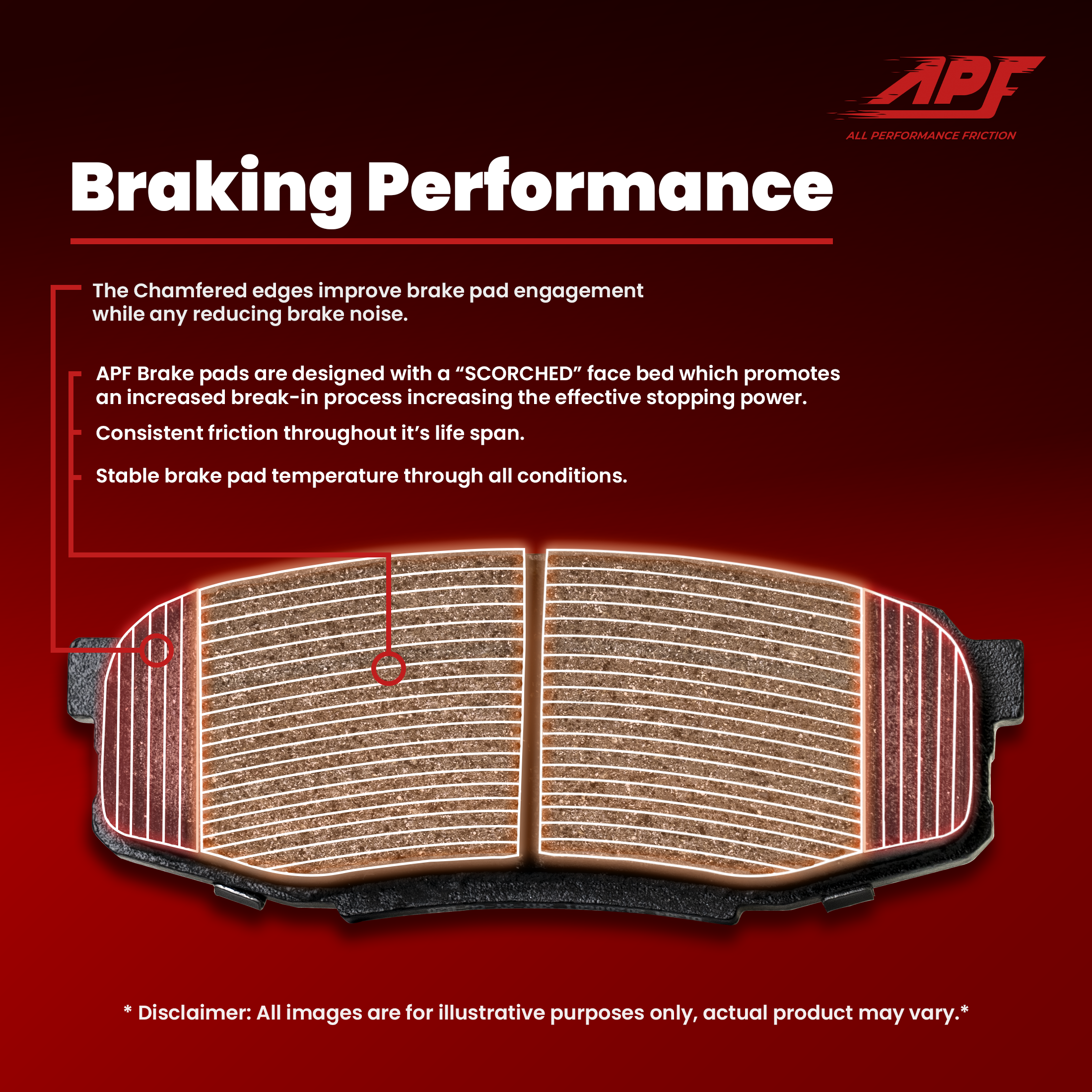 Front and Rear Ceramic Carbon Fiber Pad for 2004-2008 Chevrolet Malibu 276mmFrnt - Picture 7 of 8